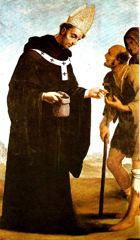 st. toma,s de villanueva helping a cripple, Francisco de Zurbaran